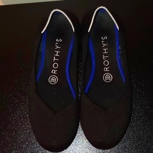Rothy's 'The Flat' Solid Black Size 7